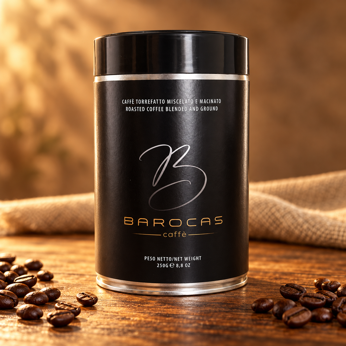 Barattolo Barocas Caffè macinato da 250 g, miscela Follia