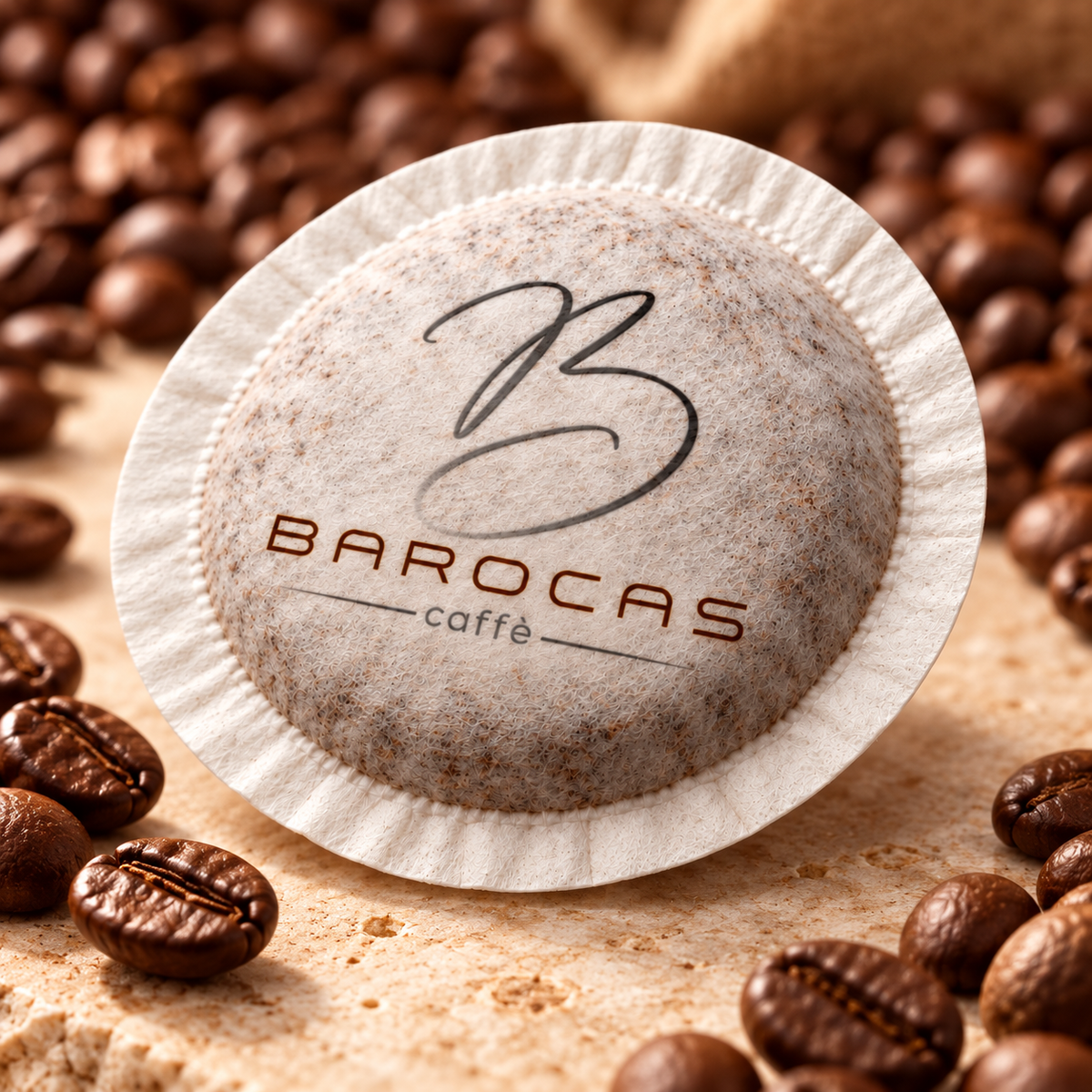 Cialda ESE Barocas Caffè per Miscela Follia, formato compatibile con macchine a cialde